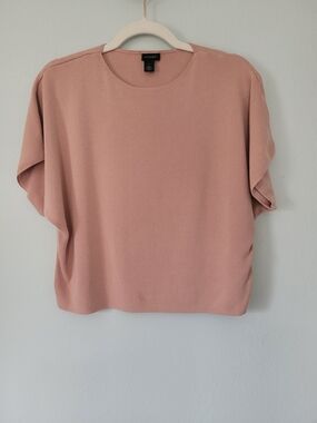 Short Sleeve Crewneck Top in Dusty Rose - Halogen